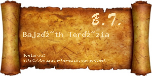 Bajzáth Terézia névjegykártya